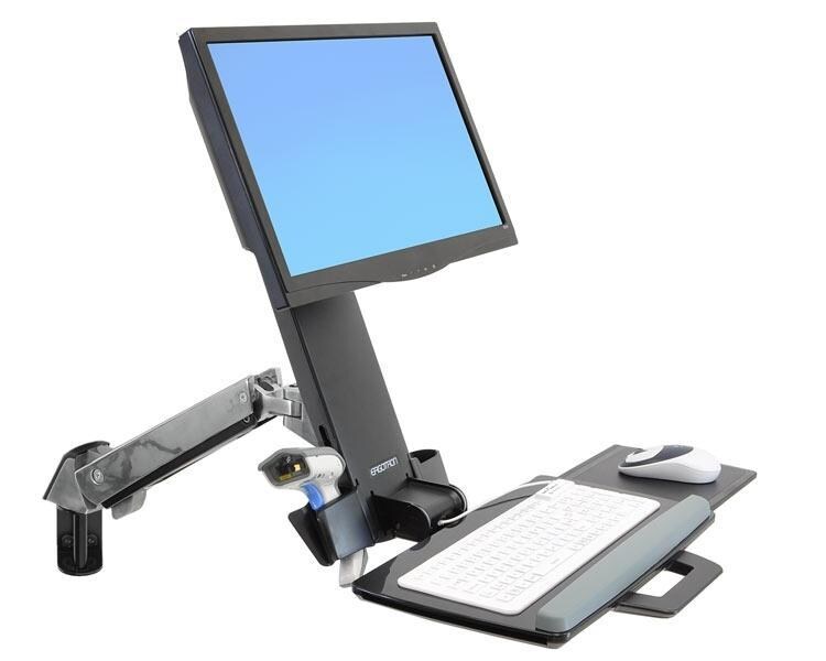 Ergotron StyleView Sit-Stand Combo Monitor Tastatur Wandhalterung (45-266-026) Image