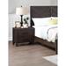 2-drawers Nightstand with Tapered Feet and Metal Hardware Pulls, Sturdiness Wood Frame, Bedroom/Living Room Furniture