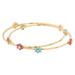 Kate Spade Jewelry | Kate Spade Myositis Flower Bangle Bracelet Set | Color: Blue/Gold | Size: Os