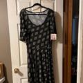 Lularoe Dresses | Lularoe Nicole Dress Size 2xl | Color: Black/Tan | Size: 2x