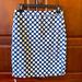 J. Crew Skirts | J Crew Polka Dots Pencil Skirt Size 2 | Color: Blue/Cream | Size: 2