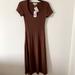 Jessica Simpson Dresses | Jessica Simpson Mini Short Sleeve Ribbed Dress | Color: Brown | Size: M