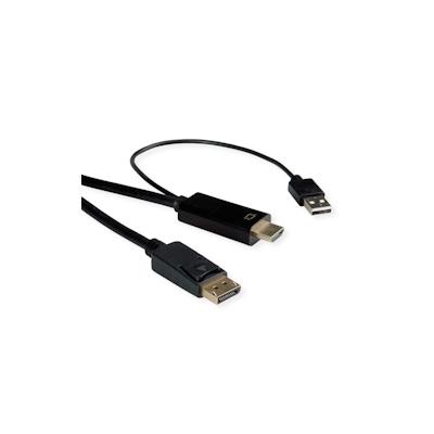 ROLINE HDMI-Kabel UltraHDTV - DisplayPort, ST/ST, schwarz, 3 m Image