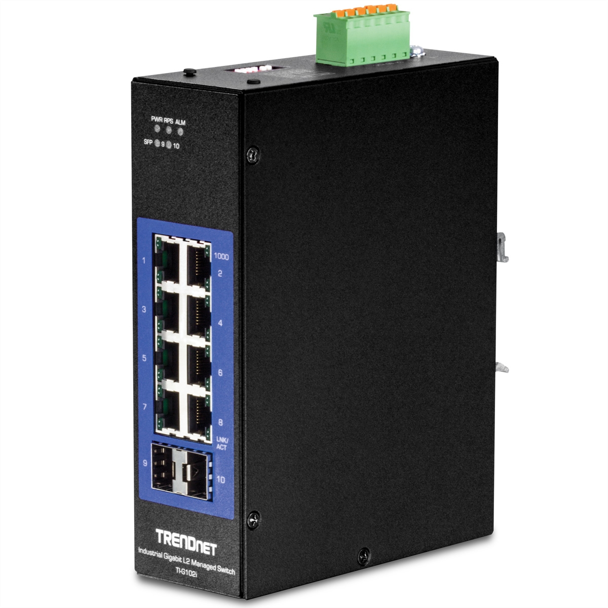 TRENDnet TI-G102i DIN-Rail Switch 10-Port Industrial Gigabit L2 Image