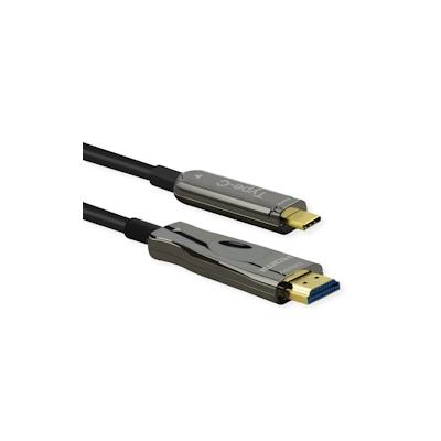 ROLINE USB Typ C - HDMI (AOC) Adapterkabel, ST/ST, 4K60, 30 m Image