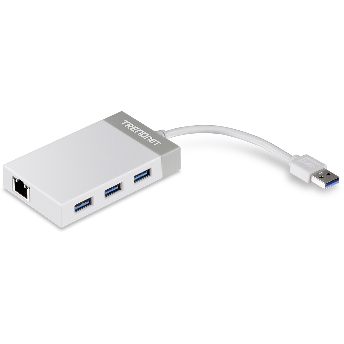 TRENDnet TU3-ETGH3 USB 3.0 zu Gigabit Adapter + USB Hub Image
