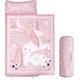 JISEN Toddler Nap Mat 1 pack with Removable Pillow and Blanket Sleeping Bag Girls Boys Polyester Travel Sleeping Mat for Daycare Preschool Nursery 135x53cm Pink Unicorn
