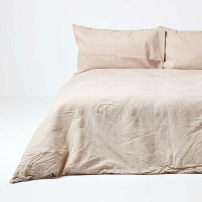Natural Linen Duvet Cover Set, D...