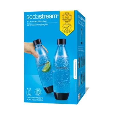 Sodastream - spülmaschinengeeignete Kunststoffflasche fuse 1L 2er-Set schwarz Trinkwassersprudler Image