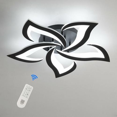 Goeco - Moderne led Deckenleuchte Dimmbar, 40W 3500LM Blütenblättern Kreativen Aus Acryl