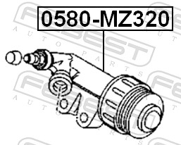 FEBEST Nehmerzylinder, Kupplung 0580-MZ320 für MAZDA BP4S-41-920A BP4S-41-920B BP4S-41-920C Image