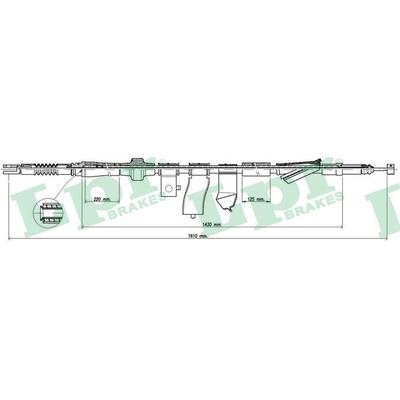 LPR Seilzug, Feststellbremse Scheibenbremse für HONDA 47560SR3931 C1298B