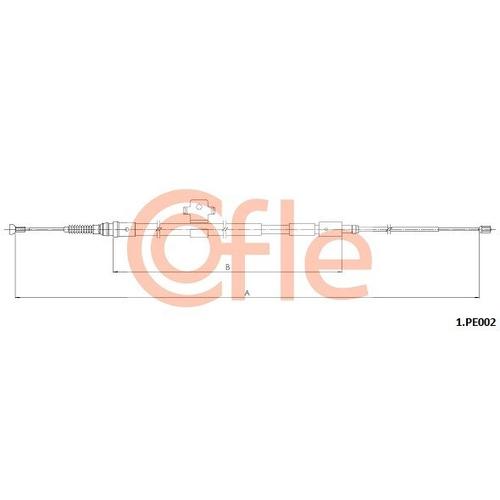 COFLE Seilzug, Feststellbremse hinten rechts für PEUGEOT 9678419280 1.PE002