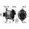 ERA Generator 14V 80A für NISSAN Almera I 1.6 SR,SLX Primera 16V Tino 1.8 II 1.5 Visia