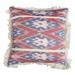 18 x 18 Handcrafted Square Cotton Accent Throw Pillow, Floral Ikat Dyed Pattern, Fringe Accent, Set of 2, Multicolor