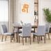 Lancer Channel Stitch Upholstered Dining Chairs (Set of 6) by Christopher Knight Home