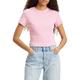 Levi's Damen Ss Rib Baby Tee T-Shirt Prism Pink (Pink) M