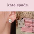 Kate Spade Jewelry | Kate Spade Clear Gold Plated Gumdrop Crystal Stud Earrings O/S | Color: Gold/Red | Size: Os