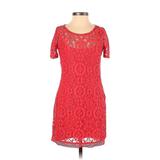 Hollister Casual Dress - Shift: Red Print Dresses - Women's Size X-Small