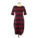 Old Navy Casual Dress - Midi: Brown Stripes Dresses - Women's Size Small