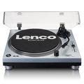 Lenco L-3809 Plattenspieler - DJ Plattenspieler mit Direktantrieb - USB - Vorverstärker - 33 und 45 U/min - MMC - RCA- Line Out - Blau Metallic