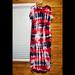 Lularoe Dresses | Lularoe Maria Medium Red And Blue Tie Dye Dress | Color: Blue/Red | Size: M