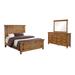 CDecor Home Furnishings Corvallis Rustic Honey 3-Piece King Bedroom Set w/ Dresser & Mirror Wood in Brown | 57.25 H x 81.5 W x 86 D in | Wayfair