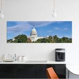 East Urban Home 'Street View of Capitol Building, Washington D.C, USA II' Photographic Print on Canvas in Blue | 20 H x 60 W x 1.5 D in | Wayfair