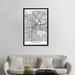 East Urban Home 'Los Angeles Minimal Urban Blueprint Map' Graphic Art Print on Canvas Canvas/Metal in Black/Blue/Gray | Wayfair