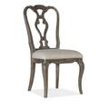 Hooker Furniture Traditions Linen Queen Anne Back Side Chair Wood/Upholstered/Fabric in White/Black | 41 H x 21 W x 27 D in | Wayfair 5961-75410-89