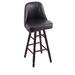 Holland Bar Stool Grizzly 24" Swivel Bar Stool Upholstered/Leather/Metal/Faux leather in Black | 41 H in | Wayfair Griz24MTDC