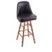 Holland Bar Stool Grizzly 24" Swivel Bar Stool Upholstered/Leather/Metal/Faux leather in Black | 41 H in | Wayfair Griz24MTMed