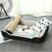 Tucker Murphy Pet™ Catelynne Four Seasons Dog Kennel Dog Bed Cushion Indoor Pet Kennel Cotton in Gray/White/Black | 6 H x 35.5 W x 27.5 D in | Wayfair