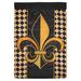 East Urban Home Fleur-De-Lis 2-Sided Polyester 18 x 13 in. Garden Flag in Black/Yellow | 18 H x 13 W in | Wayfair 065AD02479E041E4880AEC2E09D82C4A