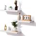 Latitude Run® Solid Wood Wall Mounted Shelves 3 Pieces, Yellow Wood in White | 1 H x 17 W x 6.7 D in | Wayfair 916706BADC664B868438453951225FD9
