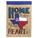 East Urban Home Texas Heart 2-Sided Polyester 42 x 29 in. House Flag in Blue/Brown/Red | 42 H x 29 W in | Wayfair 6DC83823404F40E6A7EA4D45A560AE51
