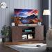 Gracie Oaks Lmar Farm House TV Stand w/ 2 Cabinets for TVs up to 65" Wood in Brown | Wayfair A397FE22EEAD46F787B8FCC2A6784D34