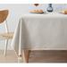 Rosalind Wheeler Cotton Linen Tablecloth, Waterproof & Oil-Proof Table Cloth, Plain Color Table Cloth For Long Square Table Of Tea Table | Wayfair