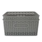 Rebrilliant Plastic Bin Set Plastic in Gray | 5.12 H x 11.42 W x 13.78 D in | Wayfair 27107B59798B4C0B87AFA7F91D5A8E79