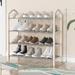 Rebrilliant Multi-Layer 12 Pair Shoe Rack Plastic in White | 24.4 H x 25.19 W x 7.87 D in | Wayfair C485D322F938436EB481F33F8A30EBD6