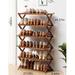 Rebrilliant Multi-Layer 24 Pair Shoe Rack Bamboo in Brown | 39.37 H x 27.55 W x 9.84 D in | Wayfair 7157765A523347AC8BDCFC359374ABF3