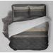 Corrigan Studio® Jerremy Black/Gray Microfiber 3 Piece Comforter Set Polyester/Polyfill/Microfiber in Black/Gray/Orange | Wayfair