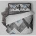 Corrigan Studio® Joelouis Gray/Dark Gray Duvet Cover Set in Black/Blue/Gray | Queen Duvet Cover + 2 Standard Pillowcases | Wayfair
