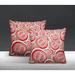Bay Isle Home™ Pomme Pomegranate Indoor/Outdoor Square Pillow Polyester/Polyfill blend in Red/Brown | 19 H x 19 W x 5.25 D in | Wayfair