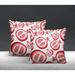 Bay Isle Home™ Pomme Pomegranate Indoor/Outdoor Square Pillow Polyester/Polyfill blend in Red | 19 H x 19 W x 5.25 D in | Wayfair