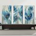 Winston Porter "Blue Fairy Tale Floral III" By Silvia Vassileva 3 Piece Print On Canvas in White | 36 H x 24 W x 1 D in | Wayfair