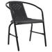 Red Barrel Studio® Rattan Dining Chairs Stack Chair Plastic Rattan & Steel 242.5 lb in Black | 29.13 H x 24.41 W x 21.65 D in | Outdoor Furniture | Wayfair