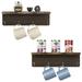 Gracie Oaks Loyle Wall Organizer w/ Key Hooks Wood/Solid Wood in Brown | 5.9 H x 16.3 W x 4.9 D in | Wayfair 11ABD3C938E34D93B65567197AE12389