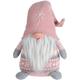 Rebecca Mobili Gnome Nain Scandinave Polyester Gris Rose avec Barbe 30.5x19x13