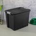 Sterilite 27 Gal Rugged Industrial Stackable Storage Tote w/ Lid, Black, 4 Pack